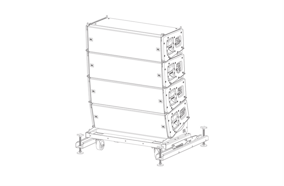 JBL Professional VTX-A12-VT-GND - Floor Stacking Attachment for Vertical Conveyor (Outriggers with Angle Adjustment)