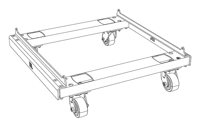 JBL Professional VTX-B18-VT - Vertical Transport for 2, 3 or 4 VTX B18 Subwoofers with Truck-Size Dimensions