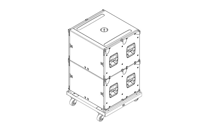 JBL Professional VTX-B18-VT - Vertical Transport for 2, 3 or 4 VTX B18 Subwoofers with Truck-Size Dimensions