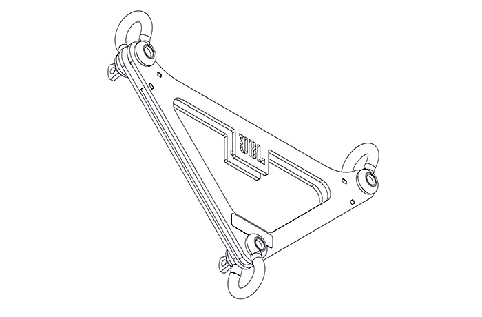 JBL Professional VTX-DELTA - Delta plate for horizontal aiming and load distribution in arrays
