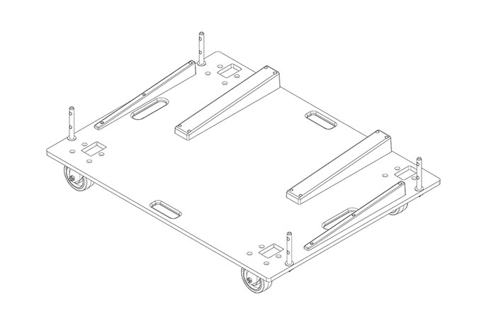 JBL Professional VTX-S28-VTC - Vertical Carrier for 3 VTX S28 Subwoofers with Optimized Truck Pack