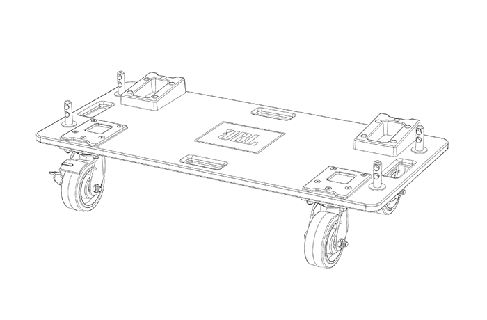 JBL Professional VTX-V20-VT - Vertical Transport Unit for VTX V20 (3-4 Cabinets), Stackable and with Braked Casters