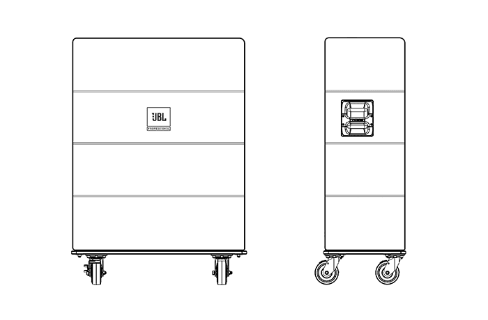 JBL Professional VTX-V20-VT-CVR - Reinforced Padded Cover for VTX V20 Vertical Carrier (3-4 Enclosures)