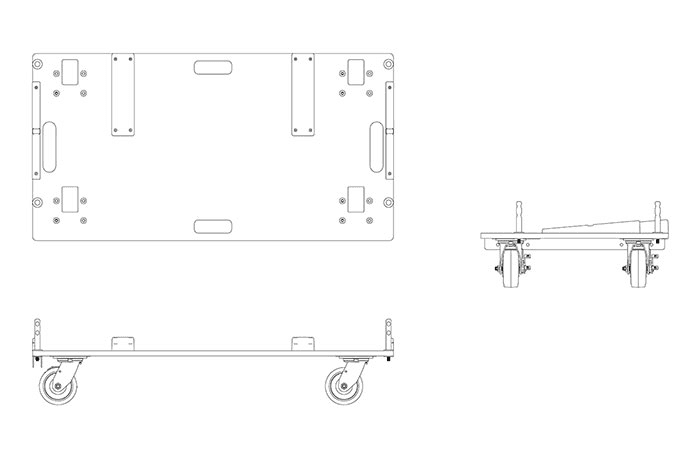 JBL Professional VTX-V25-VTC - Vertical carrier for V25 arrays (3-4 cabinets), stackable and with braked casters