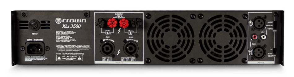CROWN XLi 3500 – Amplificador de potencia de dos canales, 1 350 W @ 4 Ω