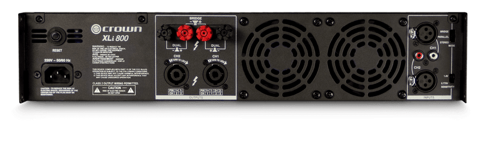 CROWN XLi 800 – Amplificador de potencia de dos canales, 300 W @ 4 Ω