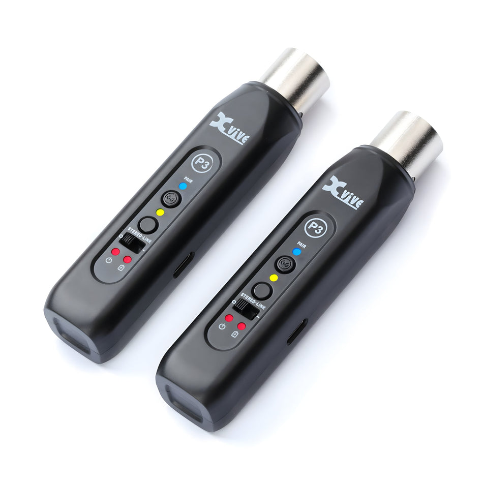 XVive P3D (PAREJA) - 2x Receptor Bluetooth XLR para mesas de Mezcla o PA - Tempo Shop