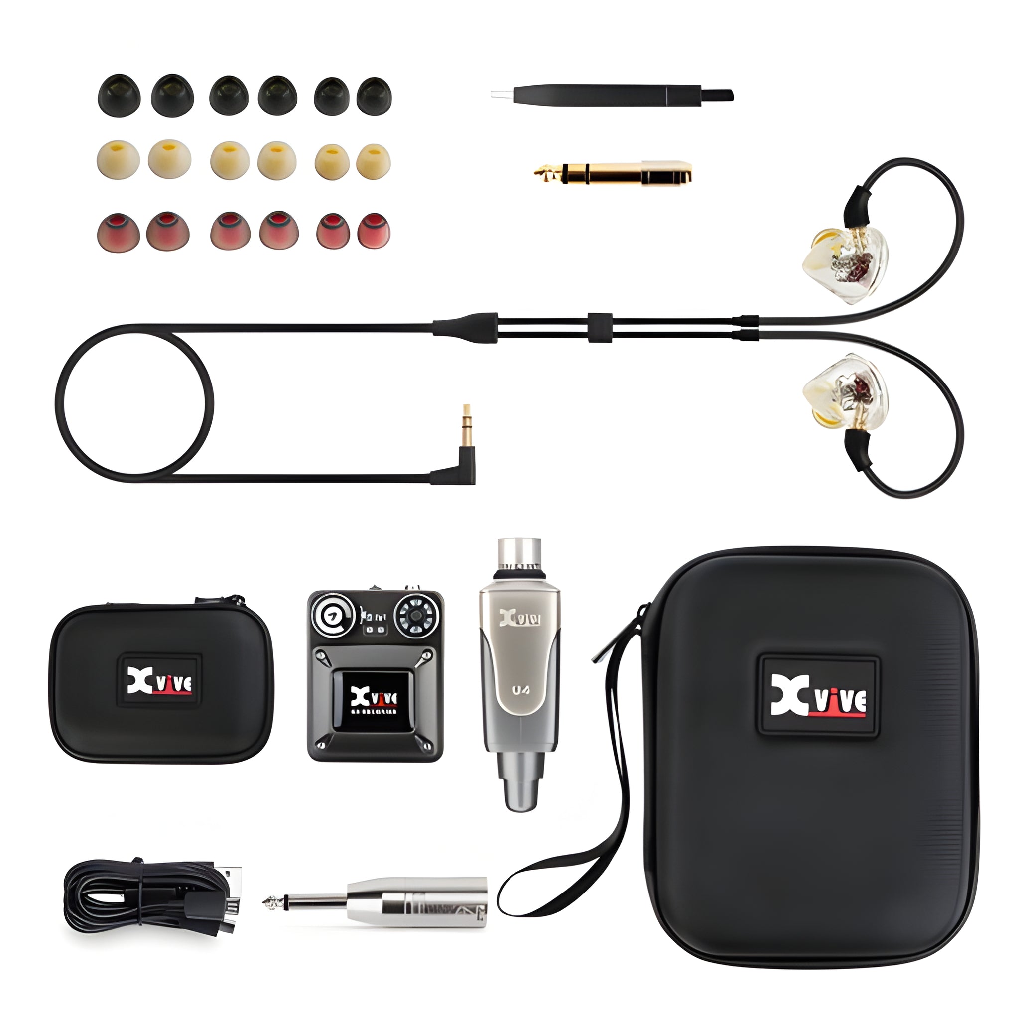 XVive U4T9 - Sistema inalámbrico profesional U4 para monitorización con auriculares T9 In - Ear compuesto por emisor y petaca - Tempo Shop