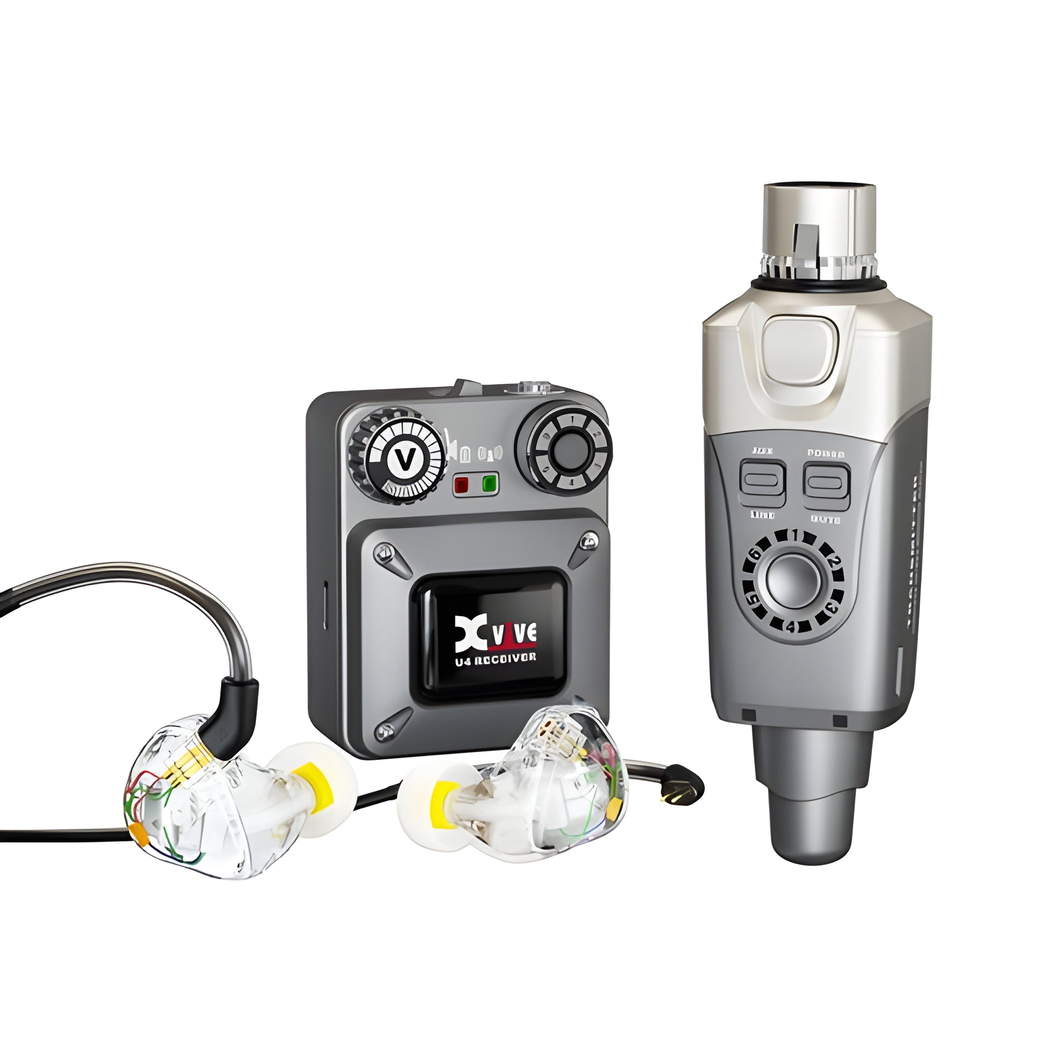 XVive U4T9 - Sistema inalámbrico profesional U4 para monitorización con auriculares T9 In - Ear compuesto por emisor y petaca - Tempo Shop