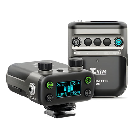 XVive U5 - Sistema de audio inalámbrico digital a 2,4 GHz para cámara DSLR con micrófonos lavalier incluidos - Tempo Shop