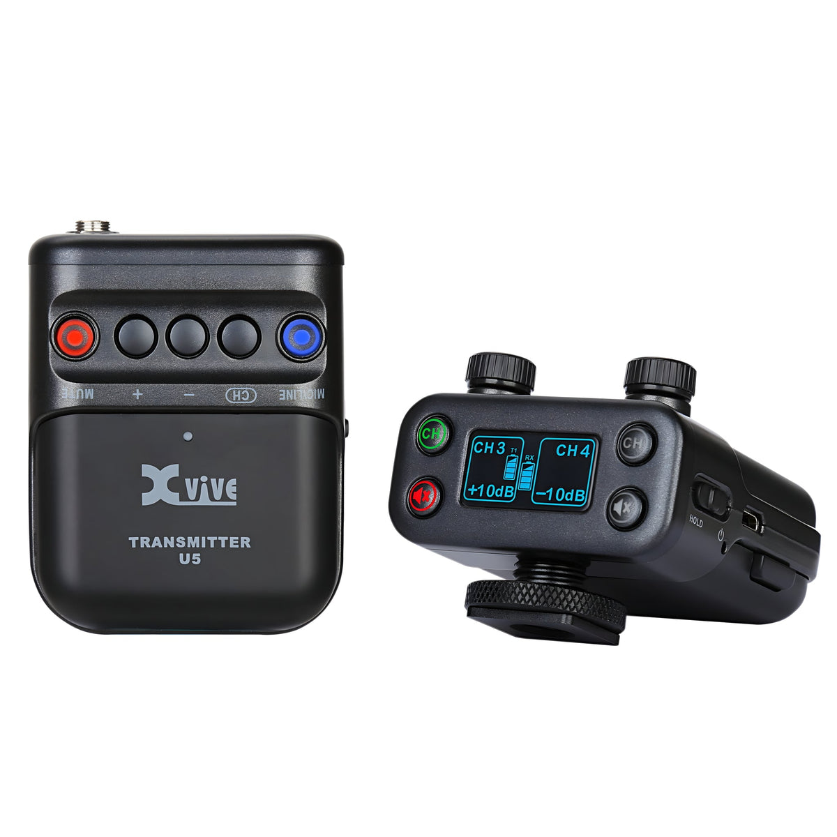 XVive U5 - Sistema de audio inalámbrico digital a 2,4 GHz para cámara DSLR con micrófonos lavalier incluidos - Tempo Shop
