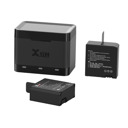 XVive U5C - Pack de tres baterías recargables y una estación de carga mediante USB - Tempo Shop