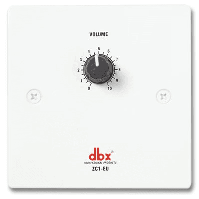 dbx ZC1-EU - Controlador mural de volumen programable para ZonePRO/DriveRack (formato europeo 86×86 mm)